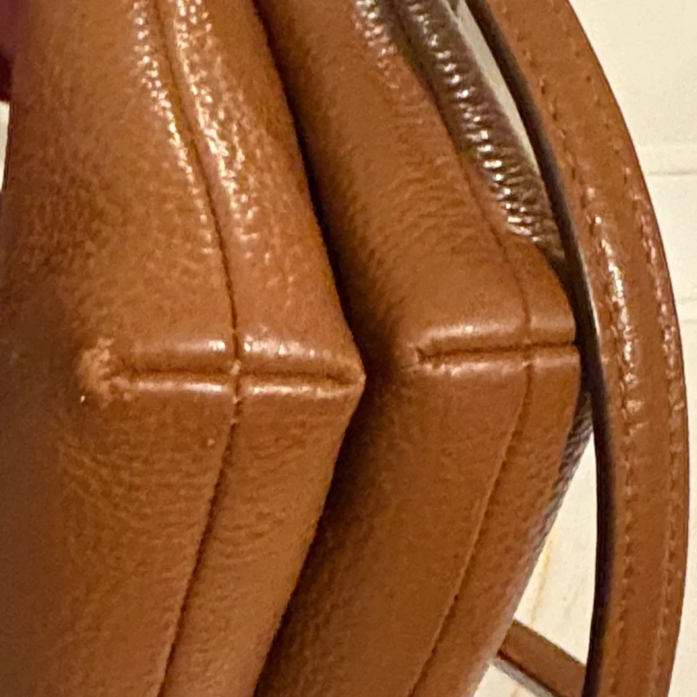 Coach Leather Crossbody in Warm Brown with Gold Hardware - Picture 7 of 17